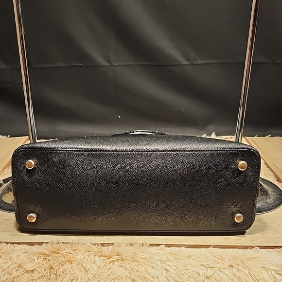 Coach Black Satchel with Gold Accents - Picture 5 of 9